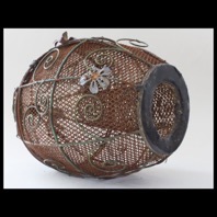 Stephen Turner, Crab Trap, Egg shaped metal cage, 2015, 240mm x 140mm 